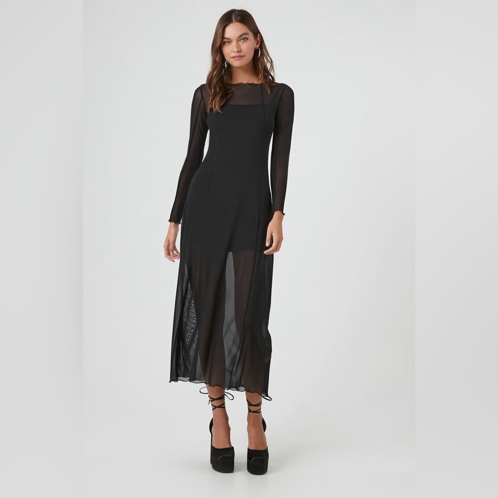 Black mesh dress